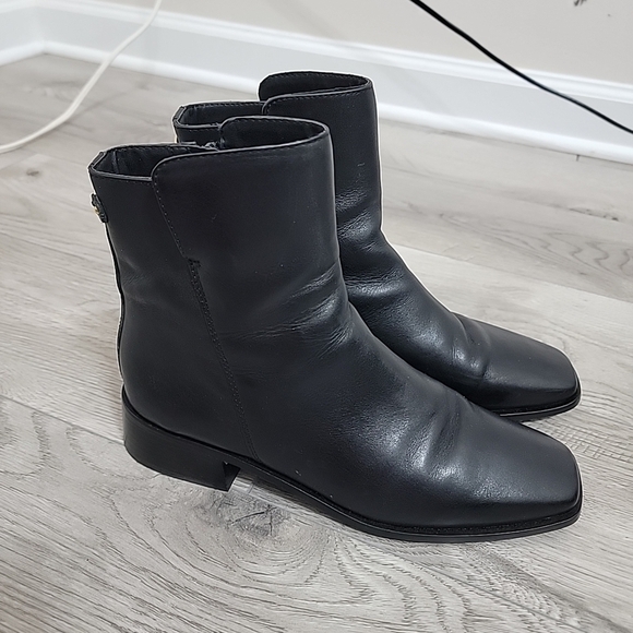 Sam Edelman Women\'s Black Leather Ankle Boots Size 8M